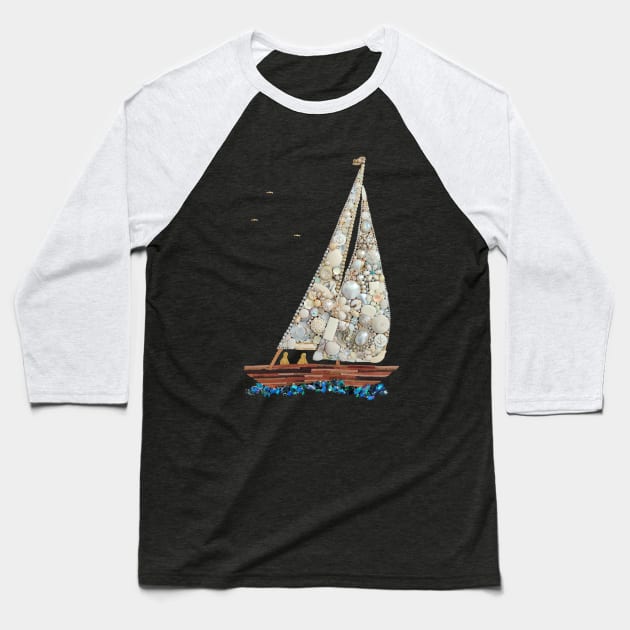 Jewelry Sailboat Baseball T-Shirt by The Brooch and Pearl